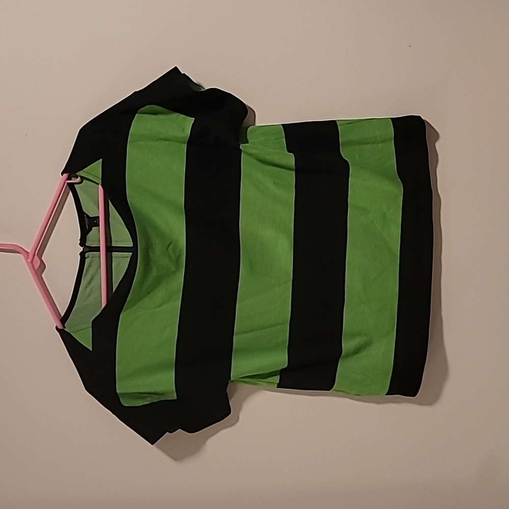 Green and black dressy shirt